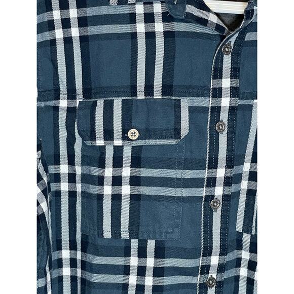 Wrangler ATG All Terrain Gear Elbow Patch Button-Up Flannel Shirt - Size L - Picture 4 of 6